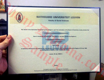 Katholieke Universiteit Leuven - Fake Diploma Sample from Netherlands
